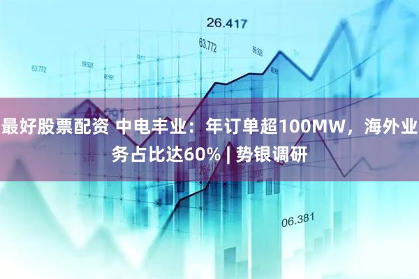 最好股票配资 中电丰业：年订单超100MW，海外业务占比达60% | 势银调研