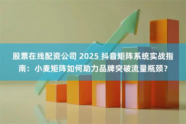 股票在线配资公司 2025 抖音矩阵系统实战指南：小麦矩阵如何助力品牌突破流量瓶颈？